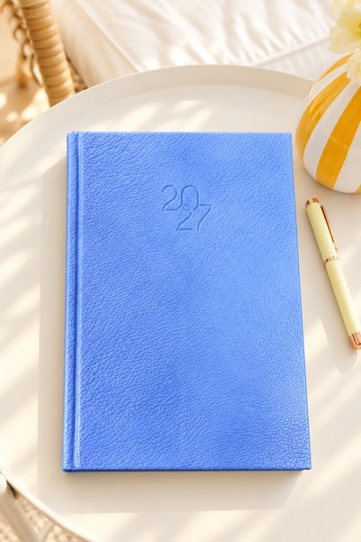 Lizy 2027 Daily Planner 14X20 cm – Trino Textured Hard Cover, 168 Sheets