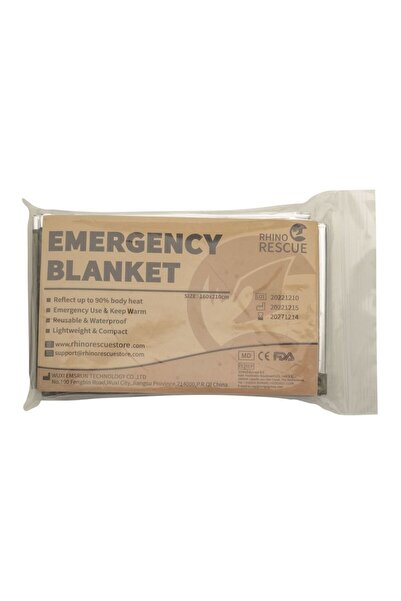 RHINO RESCUE Κουβέρτα Επιβίωσης Emergency Blanket Olive/Silver