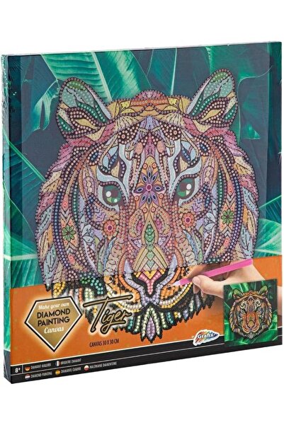 GRAFİX Diamond Painting on Canvas Tiger 30 x 30cm (K-260008)