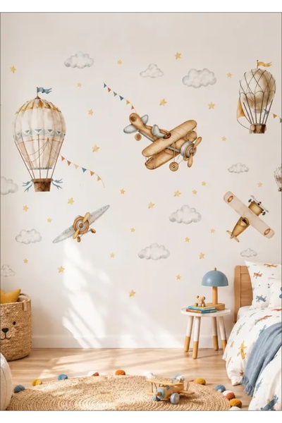 LABELOVE Sıcak Hava Balonu Çocuk Odası Duvar Sticker