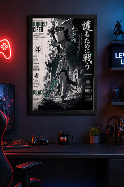 Charmbi Bleach Ulqiuora Black Wooden Framed Poster Premium Digital Print Pain...