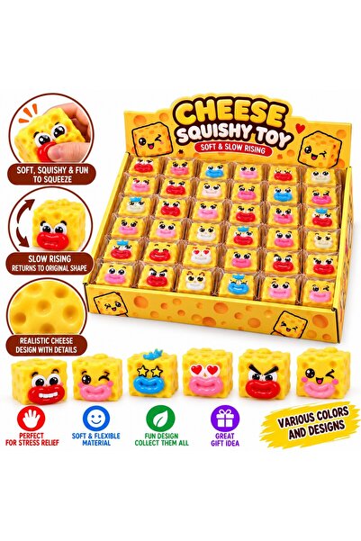 SHOP LIKE A PRO Jucărie Squishy Crunchy Cascaval, Antistres Moale și Flexibil...