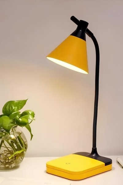 AYACO Şarjlı Dokunmatik LED Masa Lambası 2 Renk Işık Ayarlı Kademeli Parlaklık Dekoratif Gece ve Okuma Lambası WB-YD02