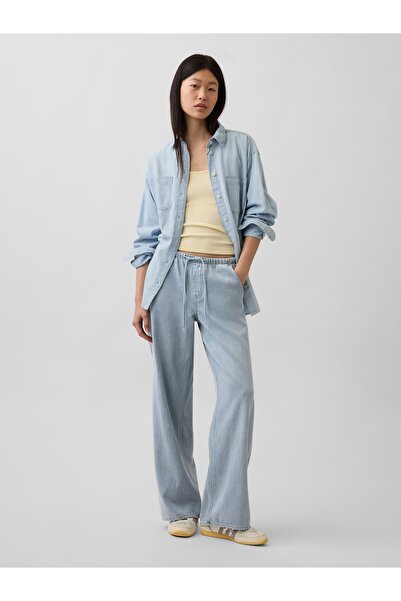 GAP Kadın Mavi Low Rise UltraSoft Easy '90s Loose Jean Pantolon