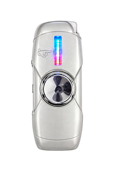 Hunter Tek Torch Pürmüz Beyaz I Love You Design Metal Puro Çakmağı & Stres Çarkı