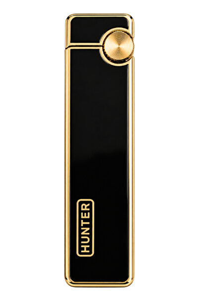 Hunter Soft Flame Siyah Gold Slim Metal Çakmak