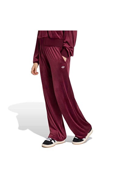 adidas Kr9178-K Ess Velour Pant Women's Sweatpants Claret Red