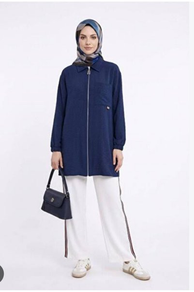 Armine TREND Fermuarlı Tunik ve Şerit Detaylı Pantolon İkili Takım Spor Şık G...