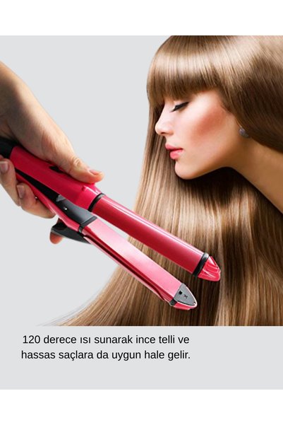 ASTRALTECH Dual Function Hair Straightener and Curler 5 Heat Levels 26 mm Plate