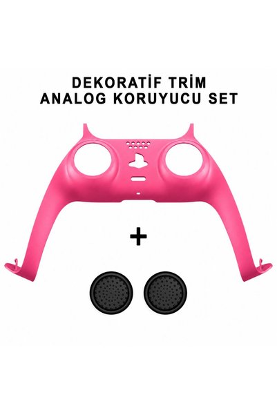 POPKONSOL PS5 Dekoratif Trim Analog Koruyucu Silikon Kılıf Set Playstation 5 ...