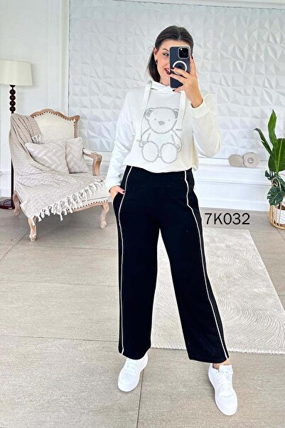 İnce Topuk Piping Modal Trousers 7K032