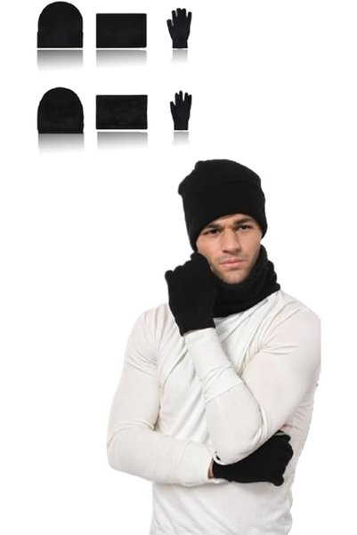 Sweet seven 3 pcs Winter Beanie Hat, Scarf, and Touchscreen Gloves Set for Me...