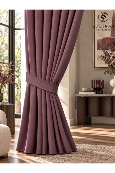 Solinas Collection Angora Gül Kurusu 1 x 3 Perdea de fundal cu pliuri dense