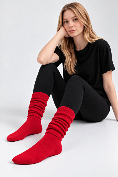 Ada Çorap & İç Giyim Women's Slouchy Socks Drawstring Loose Socks – Soft Casual Socks