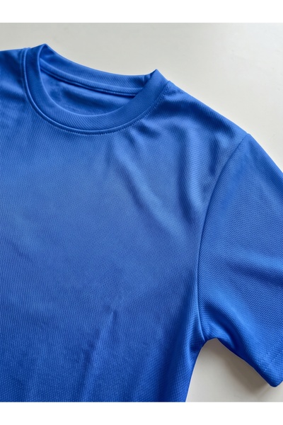 Machi Makiteks Unisex Blue Dry Touch Breathable Short Sleeve Sports T-Shirt Q...