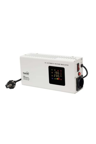 Home Stabilizator automat de tensiune cu releu, 500VA, 140-260V, protecție es...