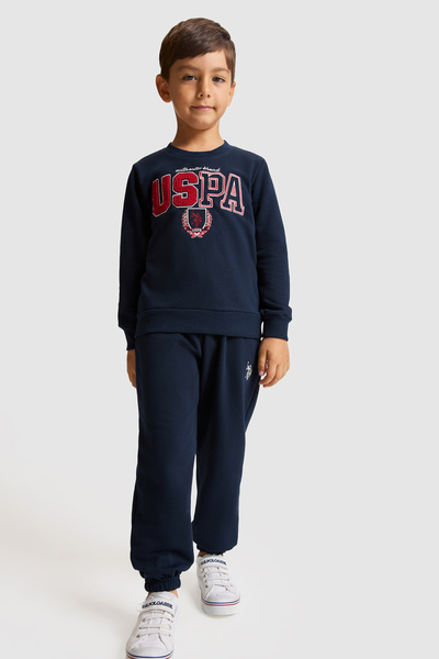 U.S. Polo Assn. طقم بيجامة للأولاد باللون الأزرق الداكن 50334066-VR033