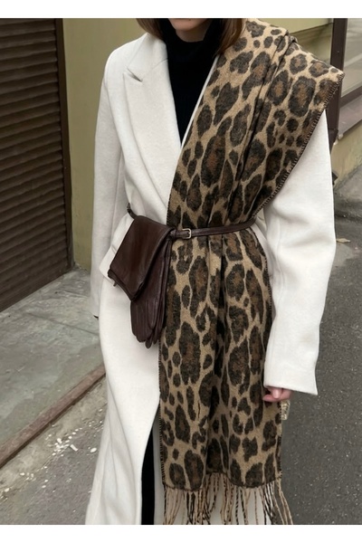 KİLİGİSTANBUL LEOPAR DESENLİ ŞAL ATKI