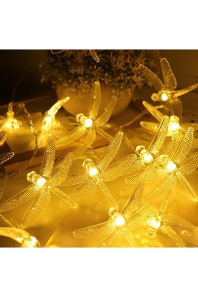 KASTWAVE أضواء خيالية معلقة على شكل اليعسوب، 3 أمتار/10 أقدام، 20 مصباح LED، ...