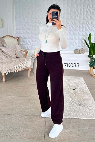 İnce Topuk Elastic Waist Modal Trousers 7K033