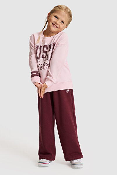 U.S. Polo Assn. Girl's Plum Pajama Set 50334138-Vr074