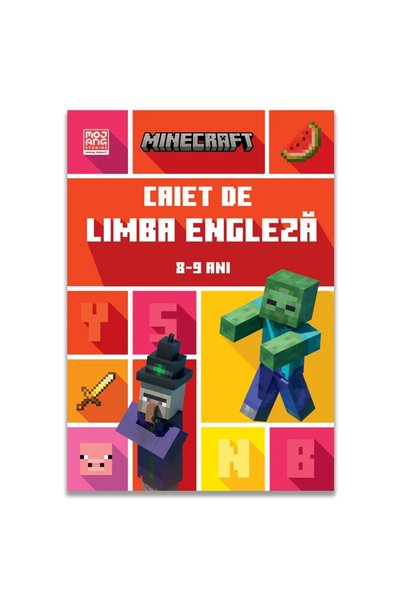 Editura DPH Minecraft - Caiet de lucru în limba engleză pentru copii de 8-9 a...