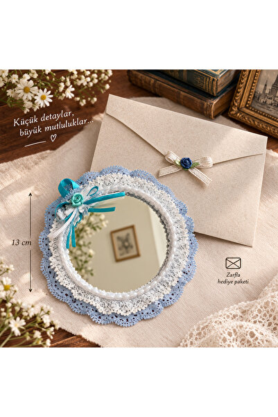 El Yapımı Vintage Ayna+Zarf