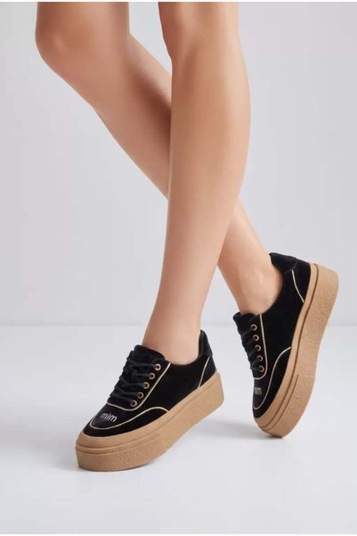 Guja 26K330 Black Velvet Women's Sneaker with Stone Detail