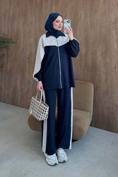 Şule Giyim Cove Modal Grn Suit Navy Blue