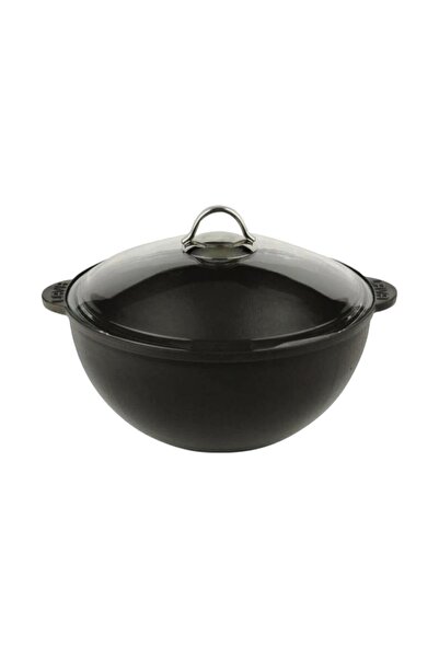 Lava Round casserole pot with glass lid, cast iron, 30 cm -