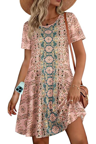 GENERAL elescat Summer Dresses for Women Casual Sleeveless Tshirt Beach Flowy...