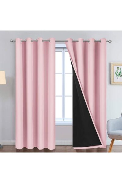 Yakamok Blackout Curtains for Livingroom - Wave Line with Dots Gold Print Des...