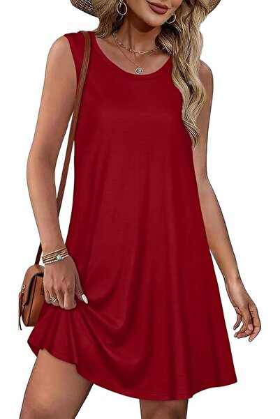 GENERAL elescat Summer Dresses for Women Casual Sleeveless Tshirt Beach Flowy...