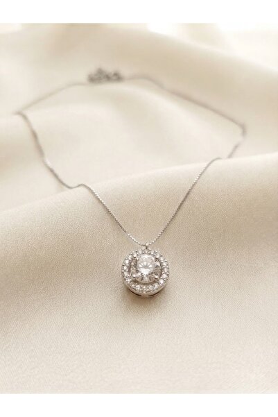Peach Jewelry Peach Jewerly Κολιέ Από Ασήμι 925 Με Ζιργκόν Ασημί
