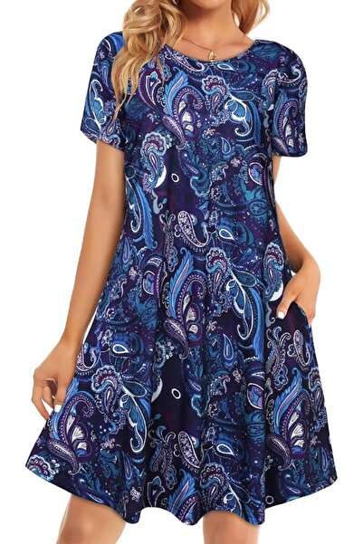 GENERAL elescat Summer Dresses for Women Casual Sleeveless Tshirt Beach Flowy...