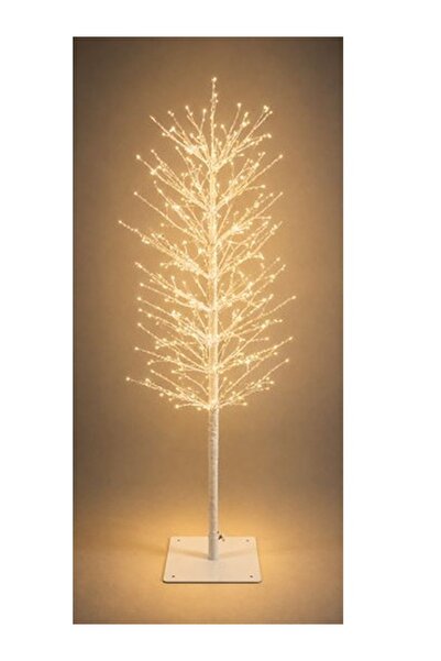 Lianos Epoxiaka Λευκό Φωτιζόμενο Δέντρο Με 320 Led Copper Φωτάκια 2700 Kelvin...