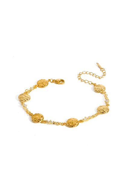 Peach Jewelry Peach Jewerly Γυναικείο Βραχιόλι Από Ανοξείδωτο Ατσάλι Επιχρυσω...
