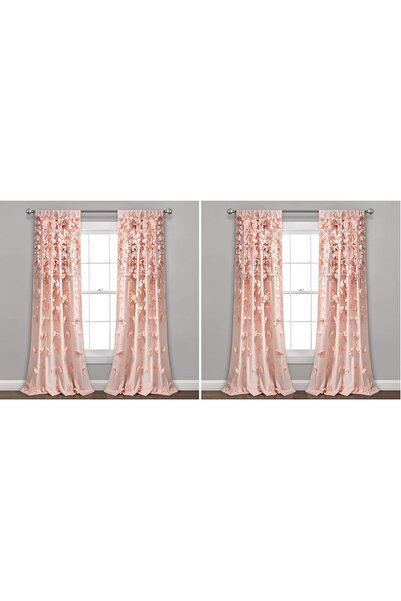 Lush Decor لوحة ستارة نافذة رايلي من لاش ديكور- تفاصيل فيونكة ساحرة مصنوعة يد...