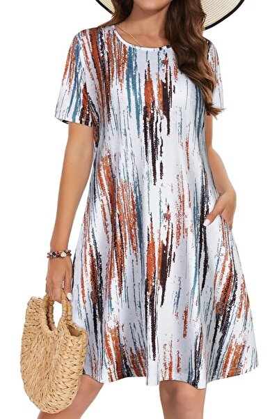 GENERAL elescat Summer Dresses for Women Casual Sleeveless Tshirt Beach Flowy...