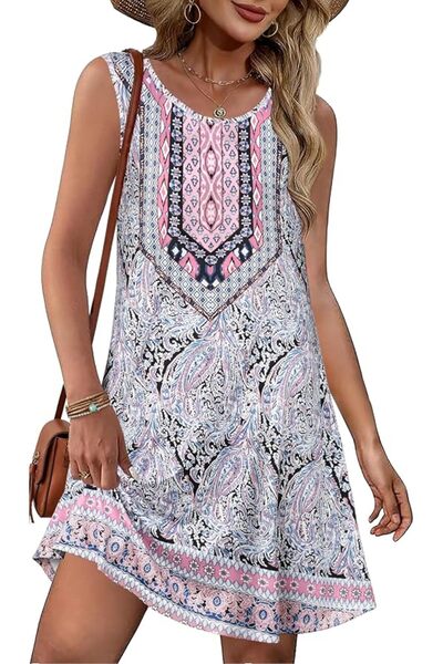 GENERAL elescat Summer Dresses for Women Casual Sleeveless Tshirt Beach Flowy...