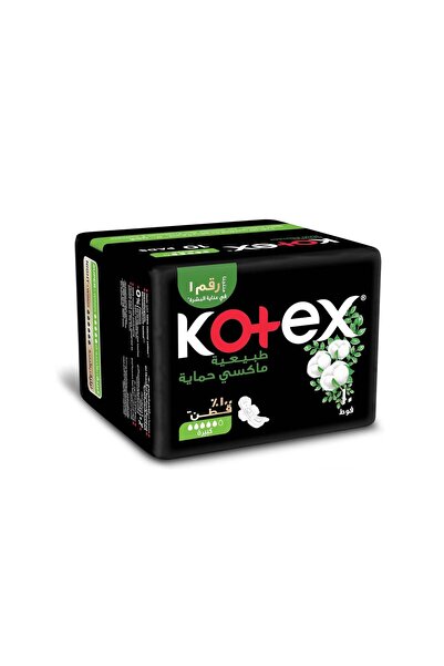 Kotex Natural Maxi Protect Super Pads | Heavy Flow Leak Guard Protection 10 Pads