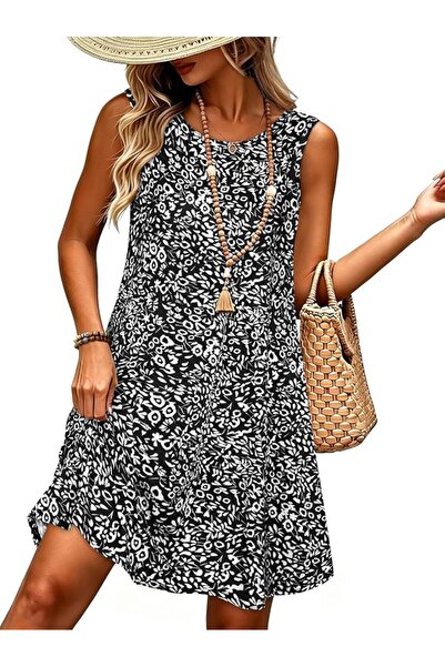 GENERAL elescat Summer Dresses for Women Casual Sleeveless Tshirt Beach Flowy...