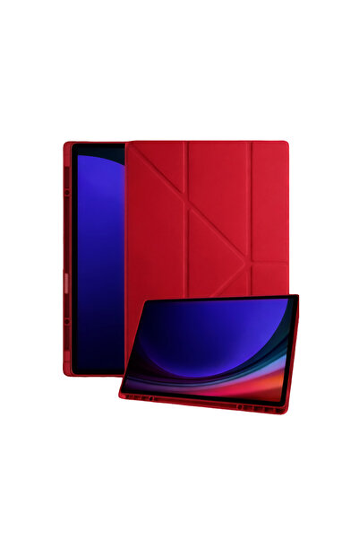 EPRO Mars Kalemlikli Tablet Kılıfı Samsung Galaxy Tab S8+/S7+/S7 FE 12.4 Kırmızı