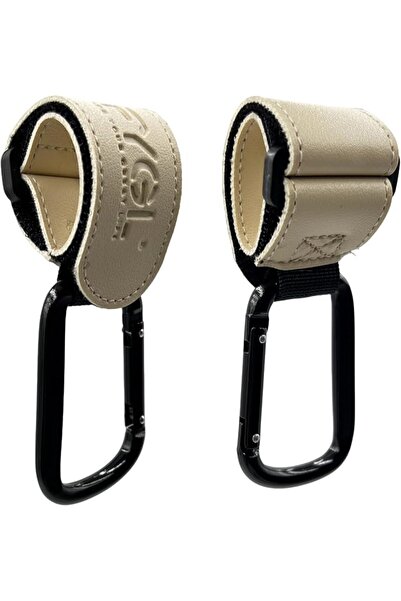 GENERAL Hooks for Baby Stroller - Universal Adjustable Ring Clips, Brown