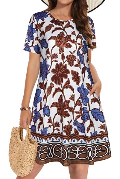 GENERAL elescat Summer Dresses for Women Casual Sleeveless Tshirt Beach Flowy...