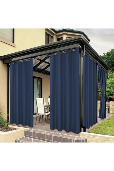 GENERAL BONZER Waterproof Outdoor Curtains for Patio Porch Pergola Cabana Sun...