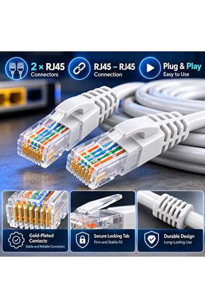 MRG Cablu UTP Cat 6 M1235, Cablu de rețea Ethernet RJ45, Internet, 5 m, 1Gbps