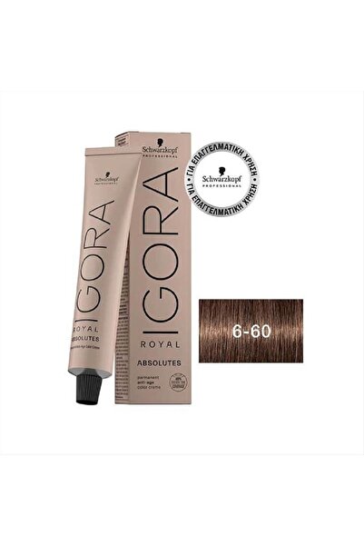 Schwarzkopf IGORA ROYAL Absolutes 6-60 Ξανθό Σκούρο Μαρόν Φυσικό 60 ml