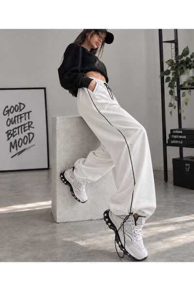 EDVESS Y2K Baggy Stripe Detailed Trousers Tracksuit