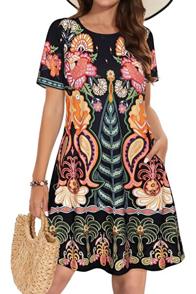 GENERAL elescat Summer Dresses for Women Casual Sleeveless Tshirt Beach Flowy...